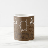 Mug Cocoa marshmallow chocolat chaud typographie art (Centre)