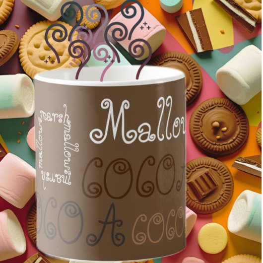 Mug Cocoa marshmallow chocolat chaud typographie art