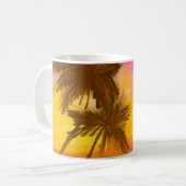 Mug Cocotier, thème tropical d'été. (Devant gauche)