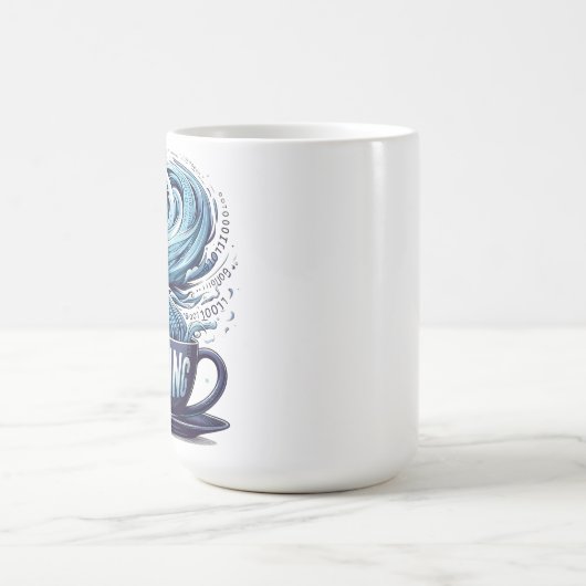 Mug Codage bleu ton Café Numéros binaires Programmateu (Centre)