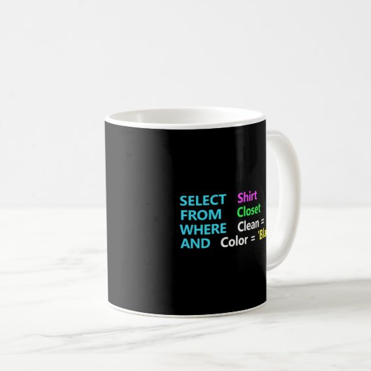Mug Codage de base de données Geek de requête Sql Prog (Devant droit)