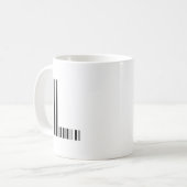 Mug CODE À BARRES DE LA LETTRE L Premier motif de code (Devant gauche)