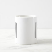 Mug CODE À BARRES DE LA LETTRE M Premier motif de code (Centre)