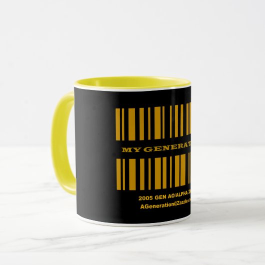 Mug CODE BARRE AO de génération (Devant gauche)