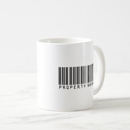 Mug Code barres de gestionnaire immobilier (Devant droit)