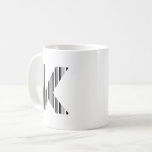 Mug Code-barres de la lettre K Premier motif de code-b (Devant gauche)