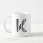 Mug Code-barres de la lettre K Premier motif de code-b (Gauche)