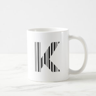 Mug Code-barres de la lettre K Premier motif de code-b