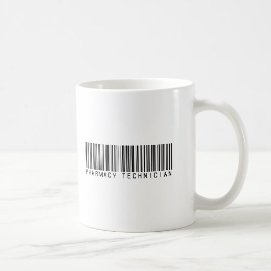 Mug Code barres de technicien de pharmacie (Droite)
