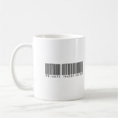 Mug Code barres d'investigateur privé (Gauche)