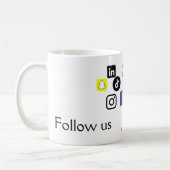 Mug Code-barres du site Web d'entreprise simple (Gauche)