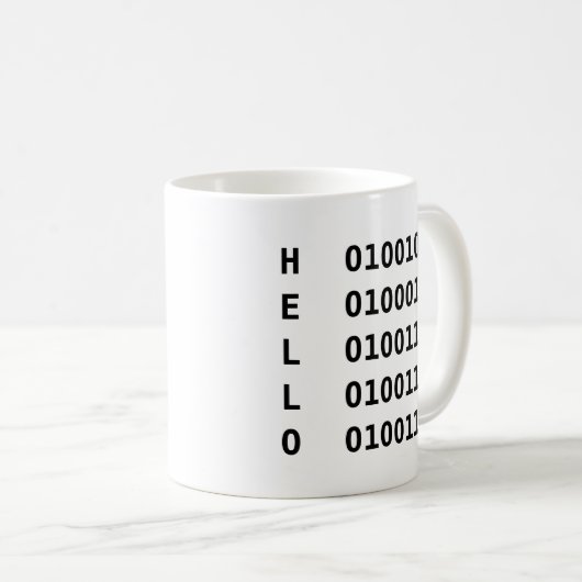 Mug Code binaire (Devant droit)