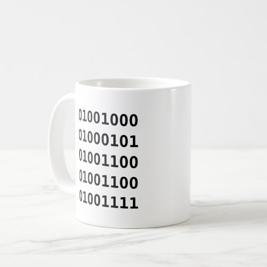 Mug Code binaire (Devant gauche)