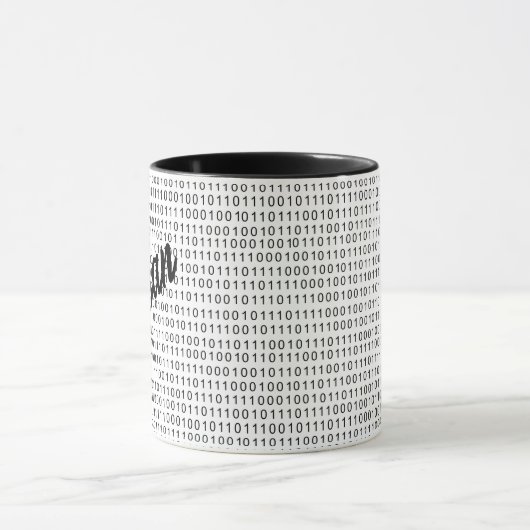 Mug Code binaire bandes blanches noires (Centre)