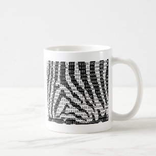 Mug Code binaire Zebra noir et blanc