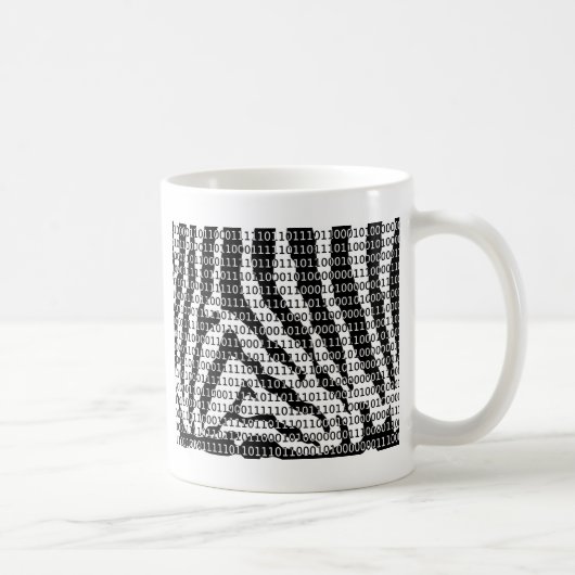Mug Code binaire Zebra noir et blanc (Droite)