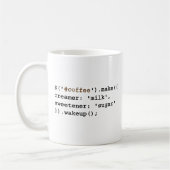 Mug Code blond et doux de café de Javascript (Gauche)