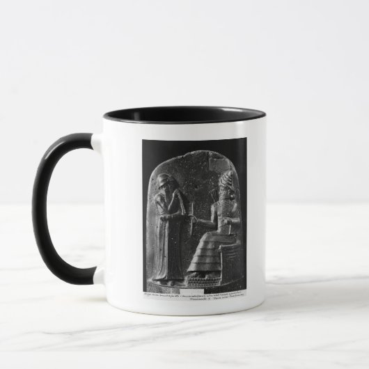 Mug Code de Hammurabi, dessus du stele (Gauche)