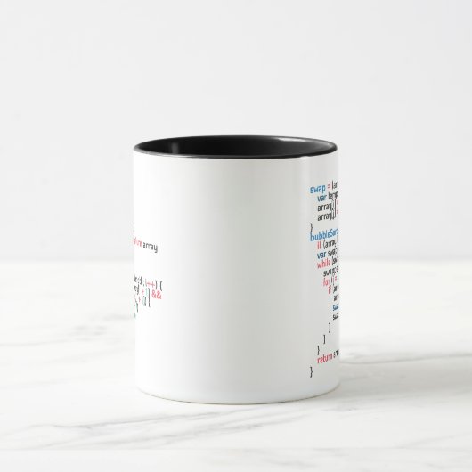 Mug Code de programmation d'ordinateur de tri par bull (Centre)