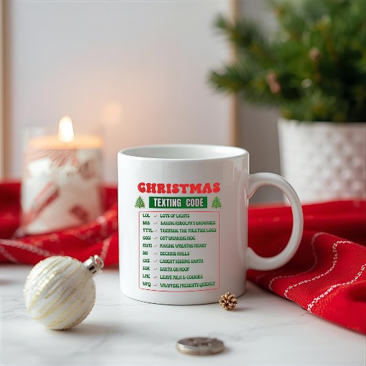 Mug Code de SMS de Noël