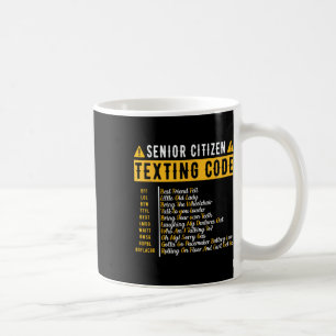 Mug Code de SMS pour les seniors Vintage grand-père Ca