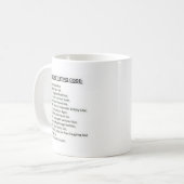 Mug Code de SMS pour personnes âgées (Devant gauche)