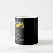 Mug Code de SMS pour personnes âgées Cool Drôle Vieill (Devant gauche)