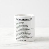 Mug Code de textage des seniors drôle (Centre)