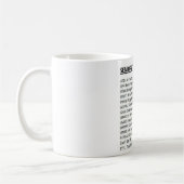 Mug Code de textage des seniors drôle (Gauche)