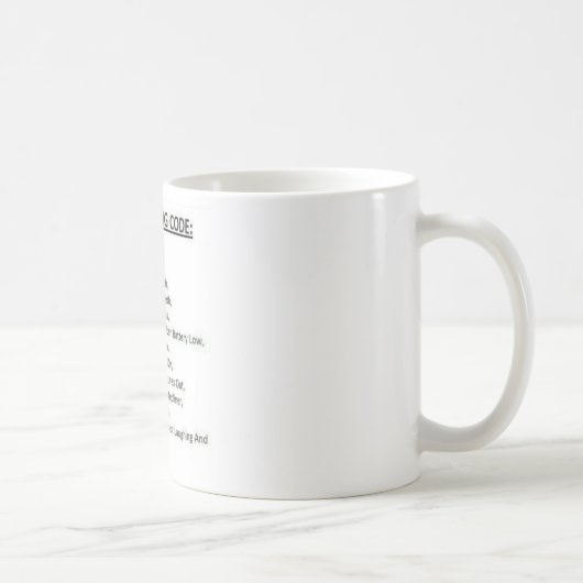 Mug Code de textage des seniors drôle (Droite)