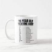Mug Code de textage drôle pour septuagénaire (Gauche)