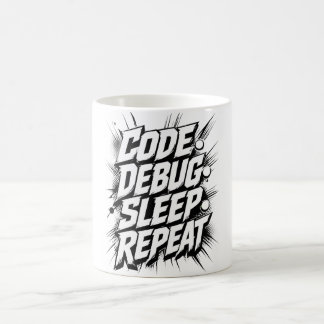 Mug Code Débogage Sommeil Répéter | Programmeur Codage