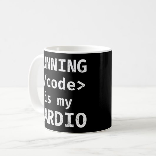 Mug Code D'Exécution De Programmer Est Mon Cardio (Devant gauche)