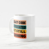 Mug Code Hérité de Programmeur Drôle Rétro (Devant gauche)