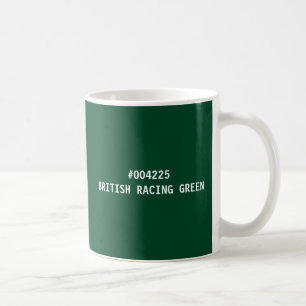 Mug Code Hex Couleur Vert de Course Britannique