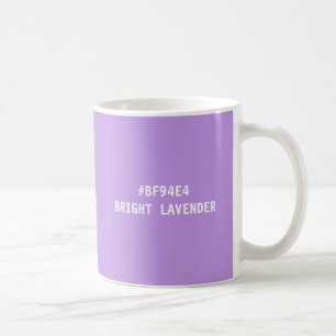 Mug Code Hex de Couleur Lavande Clair