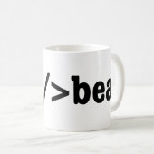 Mug code HTML breakbeat (Devant droit)