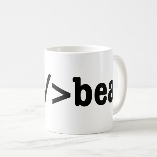 Mug code HTML breakbeat (Devant droit)