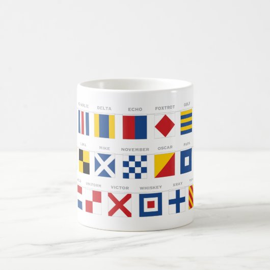 Mug Code international des signaux Alphabet - Alpha (Centre)