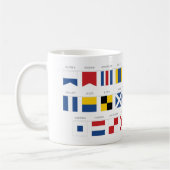Mug Code international des signaux Alphabet - Alpha (Gauche)