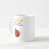 Mug Code ladybug de texte personnalisé soeur (Devant gauche)