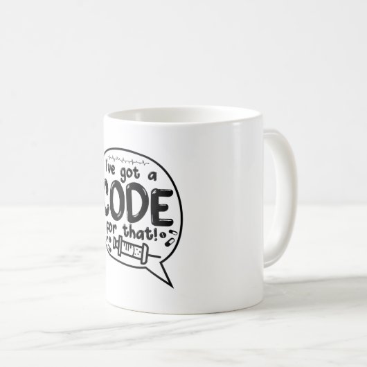 Mug Code Médicale Codage ICD J'ai un code pour ça (Devant droit)