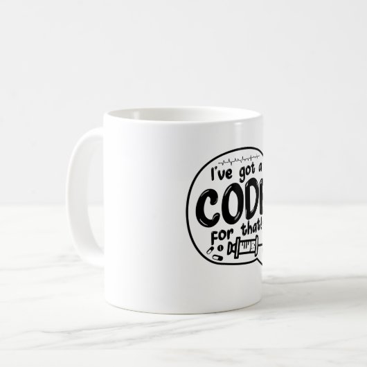 Mug Code Médicale Codage ICD J'ai un code pour ça (Devant gauche)