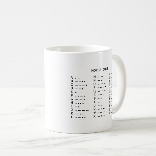 MUG CODE MORSE (Devant droit)