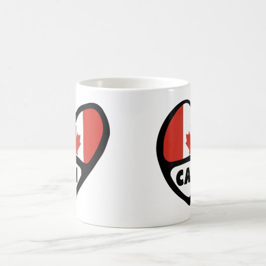 Mug Code pays du Canada Coeur du drapeau, CAN (Centre)