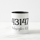 Mug Code Postal à Personnaliser avec Zip Distresse (Centre)