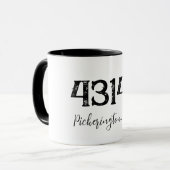 Mug Code Postal à Personnaliser avec Zip Distresse (Devant gauche)