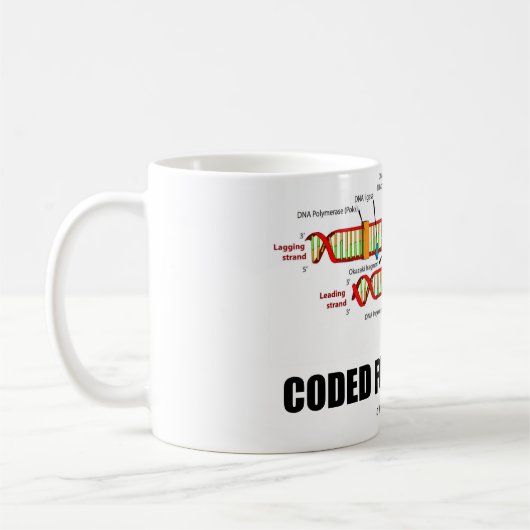 Mug Codé Pour Réussite (Réplication De L'ADN) (Gauche)