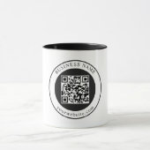 Mug Code QR avec nom d'entreprise modifiable (Centre)