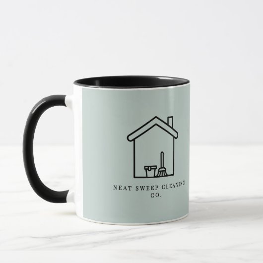 Mug Code QR de contact pour l'enseigne d'une entrepris (Gauche)